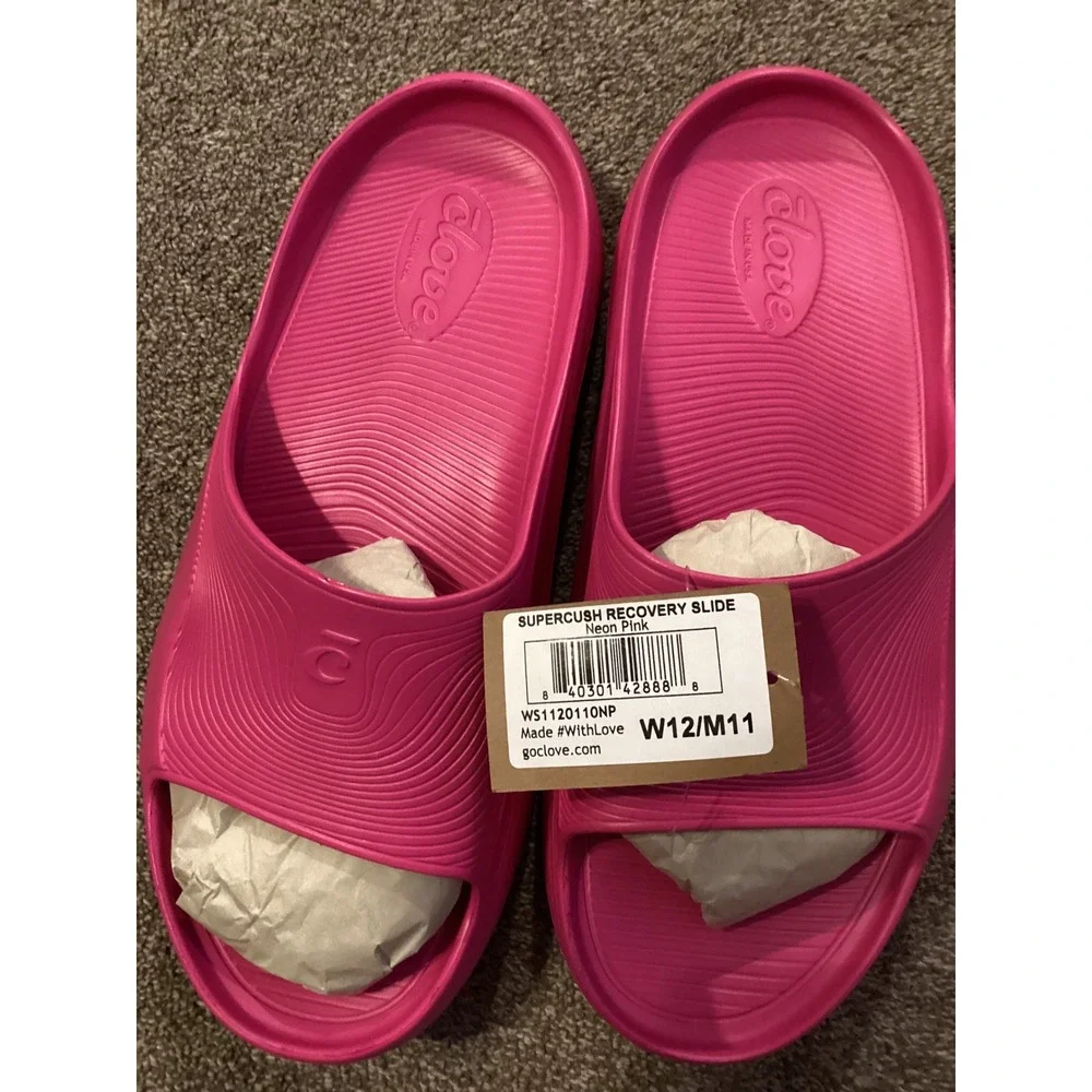 Clove Supercush Recovery Slide Neon Pink EVA Foam Sandals WS1120110NP W12 M11